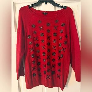 Red Snowflake Sweater